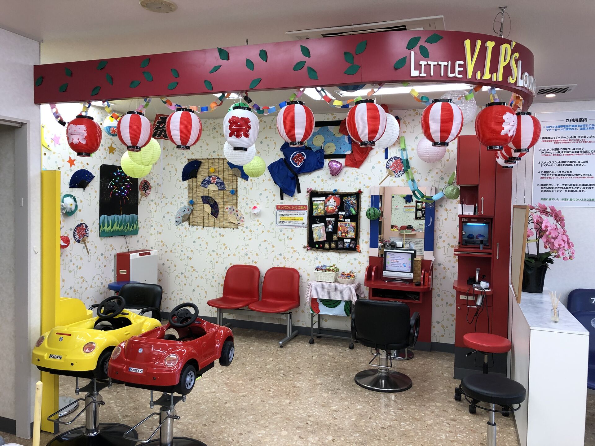 店内の飾り付け